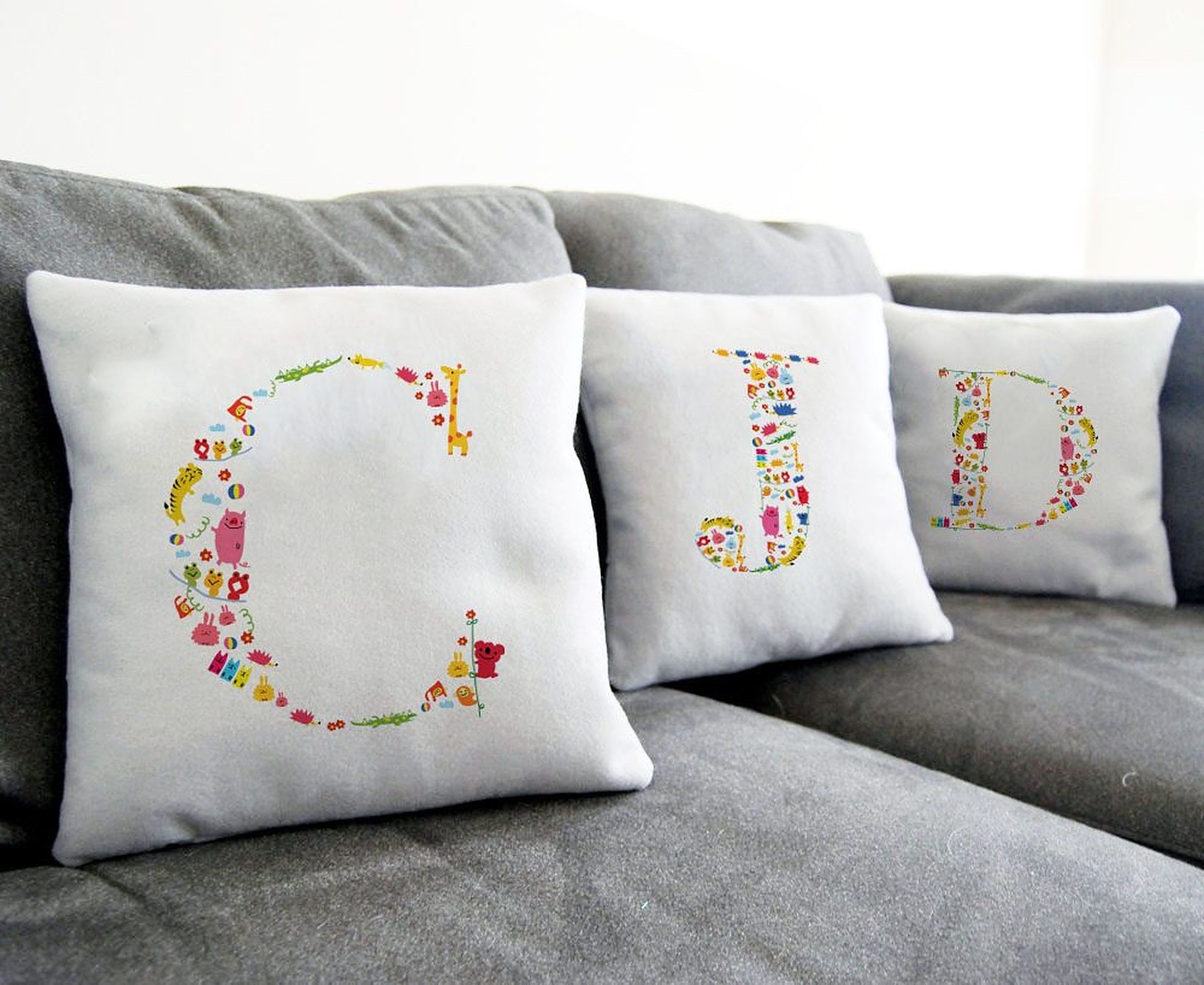 DJUR — animal-letter pillows